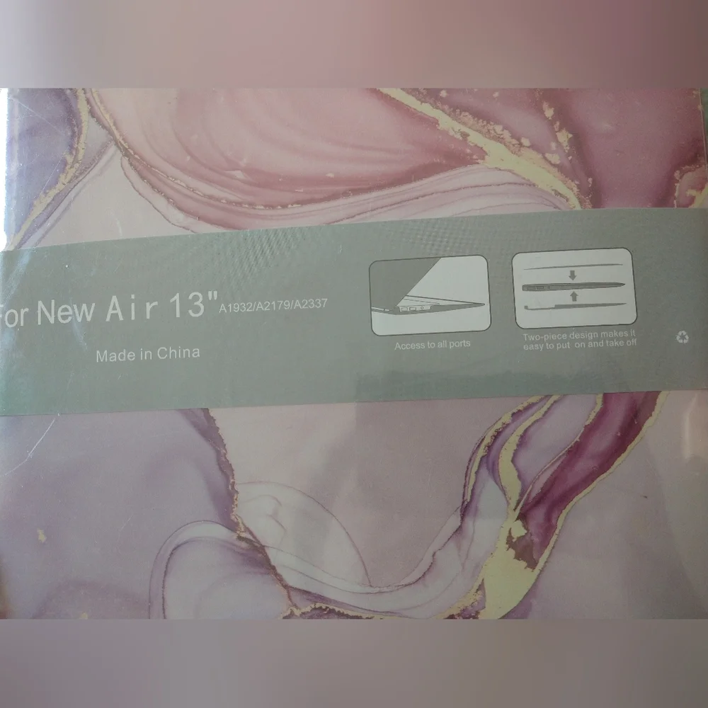 Rose Lavender Marble for Apple MacBook Hard Shell Case Skin 13'' A1932A2179 NEW